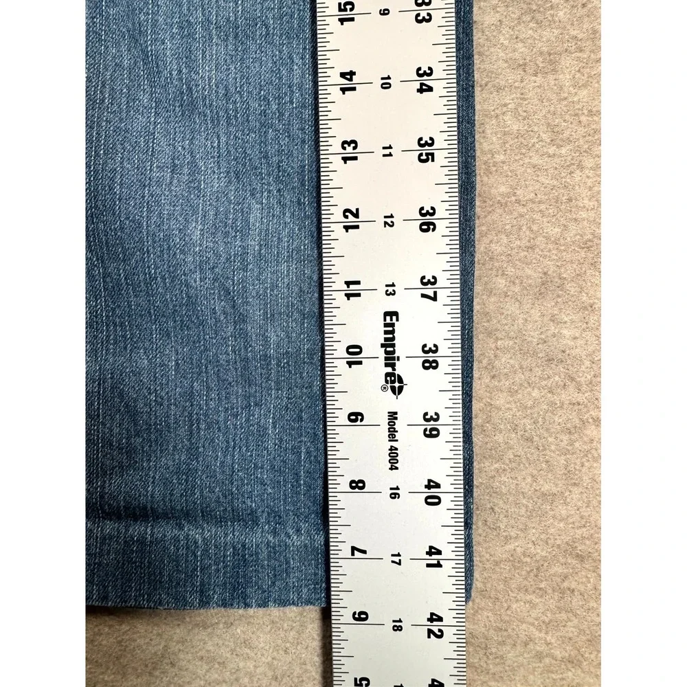 Levi's 501 Jeans Mens 38X34 Blue Denim Medium Wash Faded Straight Leg Button Fly